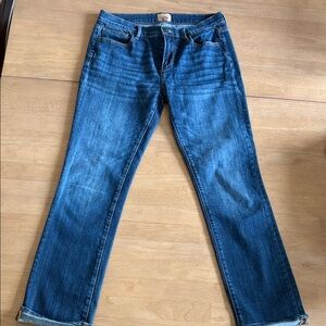 DRIFTWOOD Blue Denim Jeans with Brass Accent Button